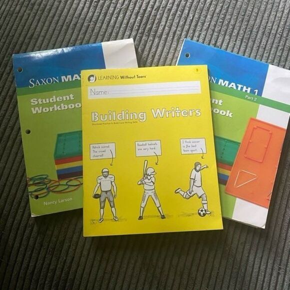 Saxon Math 1 Student Workbook part 1 & 2 learning without tears building writers - Picture 6 of 7